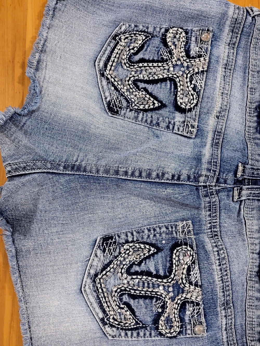 No Boundaries Light Blue Embellished Boyfriend Jeans